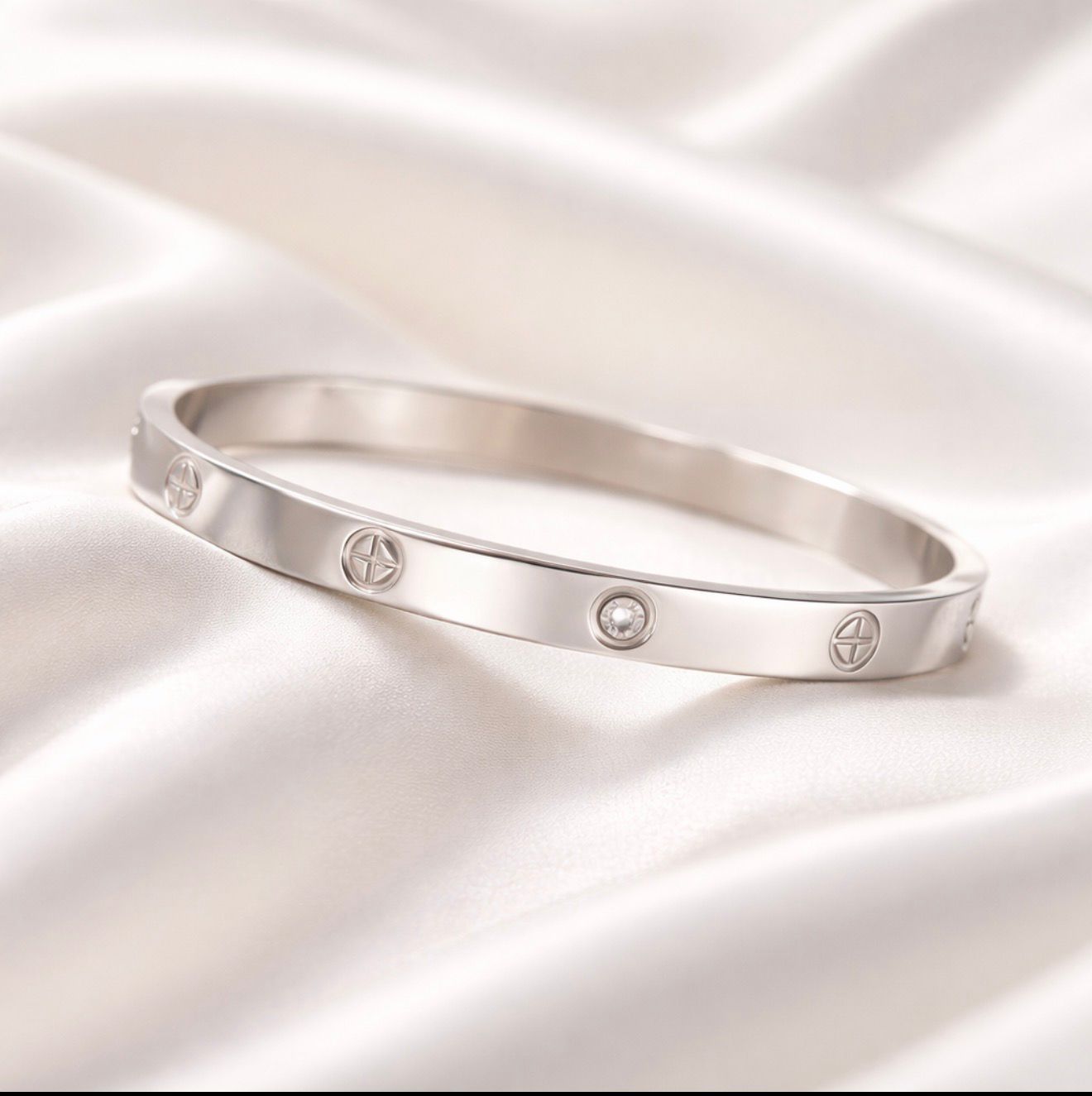 Bracelete Catarina prata grosso